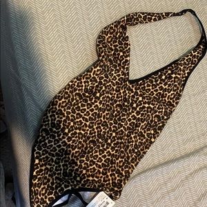 NWT American apparel deep v bodysuit sz s